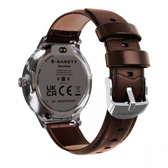 Smartwatch Quantum srebrny stalowy 