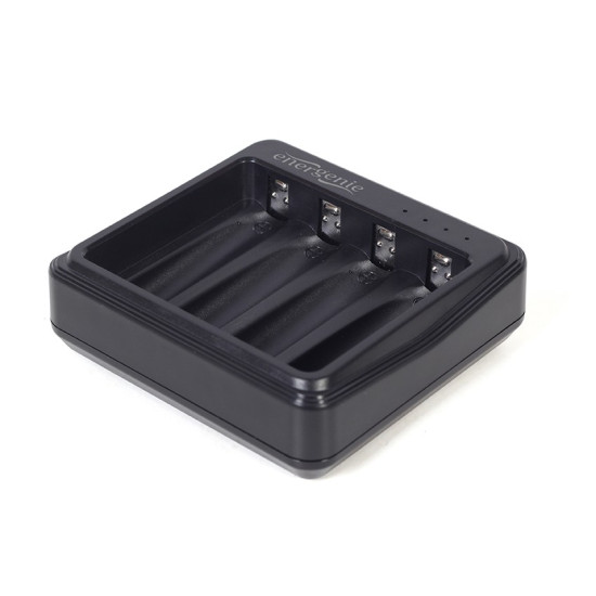 Ładowarka USB do akumulatorów AA/AAA, czarna