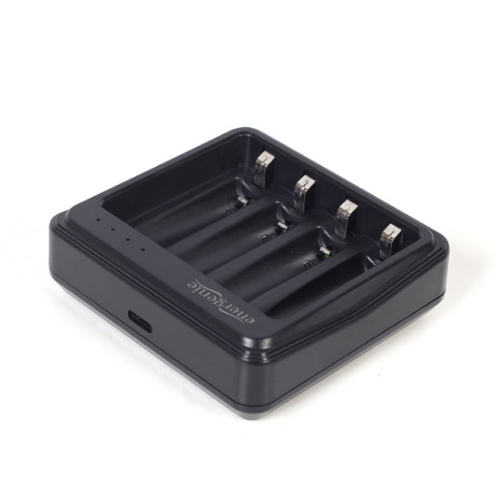 Ładowarka USB do akumulatorów AA/AAA, czarna