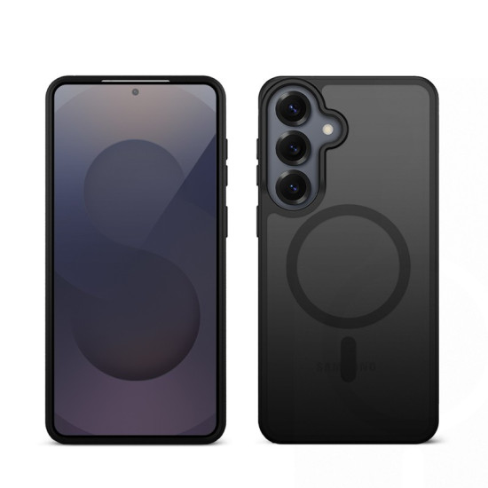 Etui Hybrid Matte Magnetic - MagSafe Samsung Galaxy S25 Czarne