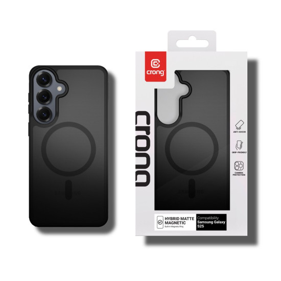 Etui Hybrid Matte Magnetic - MagSafe Samsung Galaxy S25 Czarne