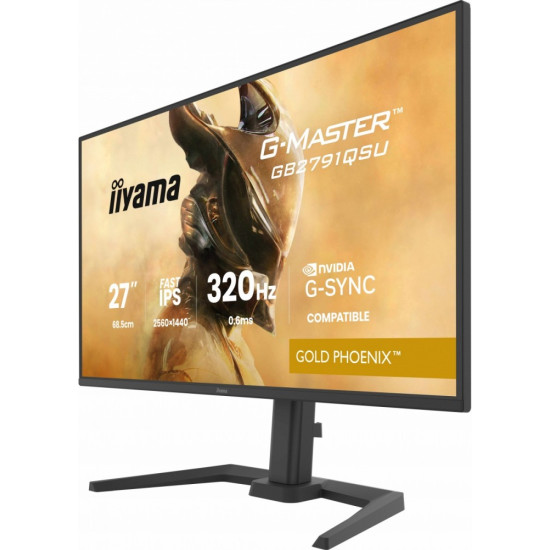 Monitor 25 cali GB2791QSU-B1 0.6ms,DP,2xHDMI 2.1 ,320Hz, Fast IPS,  WQHD,350 cd/m2, USB HUB x4 (2x Type-A, 2x Type-C), G-SYNC compatible - HDMI: 2