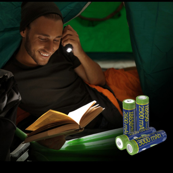 Akumulator litowo-jonowy typ 18650 (10C), 3.7V, 3000mAh z płaskimi biegunami