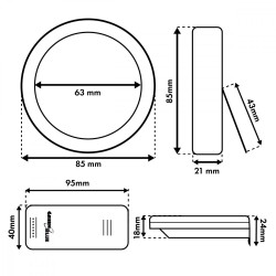 Stacja pogody bezprzewodowa GB162 temperatura IN/OUT, zegar, zasieg do 60 m