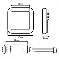 Stacja pogody bezprzewodowa GB169 temperatura, wilgotnosc, zegar, alarm, data, zasieg do 60m 