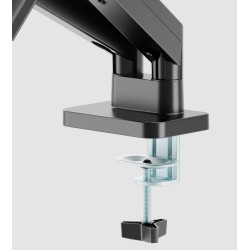 Ramię biurkowe na dwa monitory regulowane, od 17 do 32 cala obciążenie do 10kg, kolor czarny