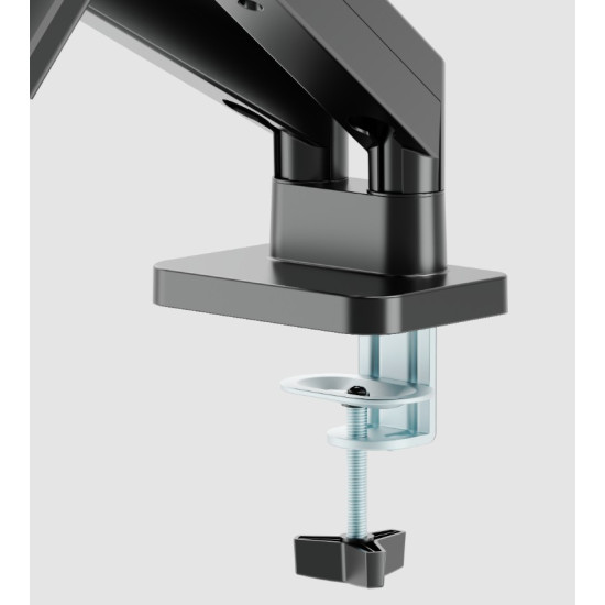 Ramię biurkowe na dwa monitory regulowane, od 17 do 32 cala obciążenie do 10kg, kolor czarny