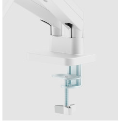 Ramię biurkowe  na dwa monitory regulowane, od 17 do 32 cale obciążenie do 10kg, kolor biały