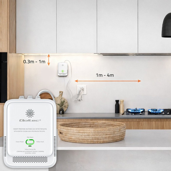 Czujnik wycieku gazu Propan-Butan | detektor LPG | alarm 85dB |  LED 