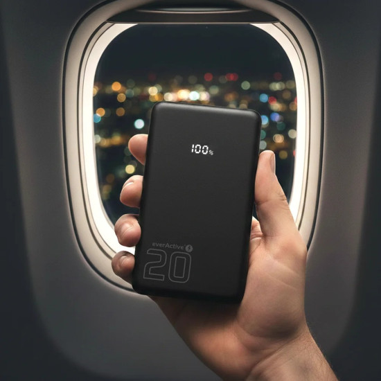 Powerbank 20 000 MAH 2X USB-C 1X USB 20W QC4.0 wyświetlacz LCD