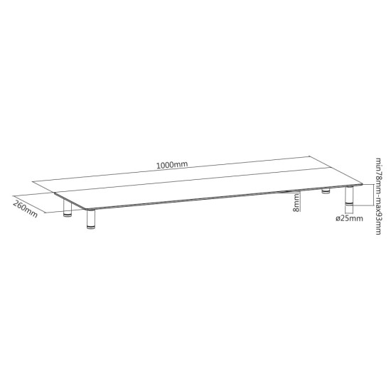 Podstawka szklana na monitor (rozmiar XL)