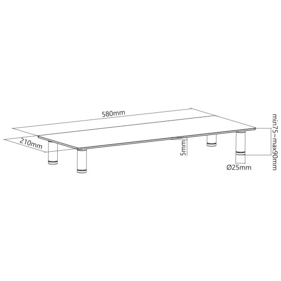 Podstawka szklana na monitor (rozmiar M)
