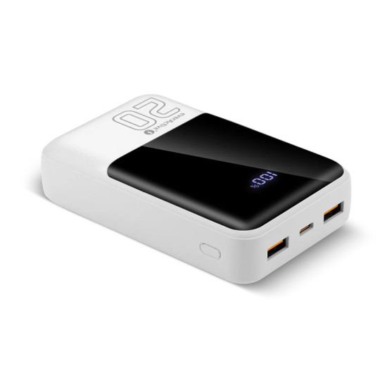 Powerbank 20 000 mAh 2X USB 1X USB-C 22,5W QC4.0 wyświetlacz LCD