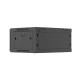 Szafa instalacyjna rack wisząca 19 cali 4U 600x450 czarna drzwi metalowe (flat pack) 