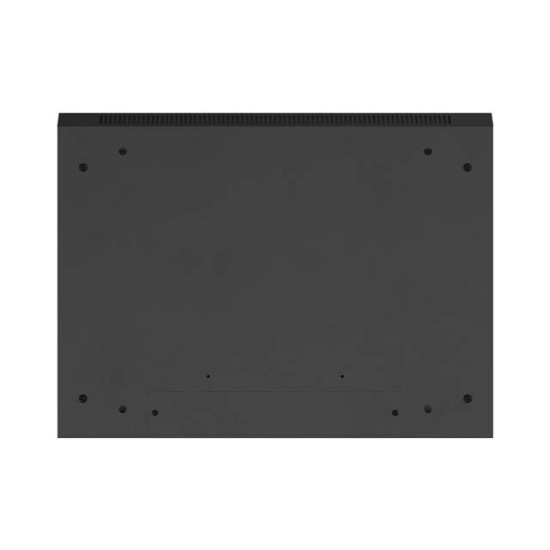 Szafa instalacyjna rack wisząca 19 cali 4U 600x450 czarna drzwi metalowe (flat pack) 