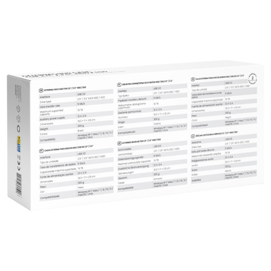 Obudowa na dysk zewnętrzny AK-87 SSD SATA / HDD 3.5