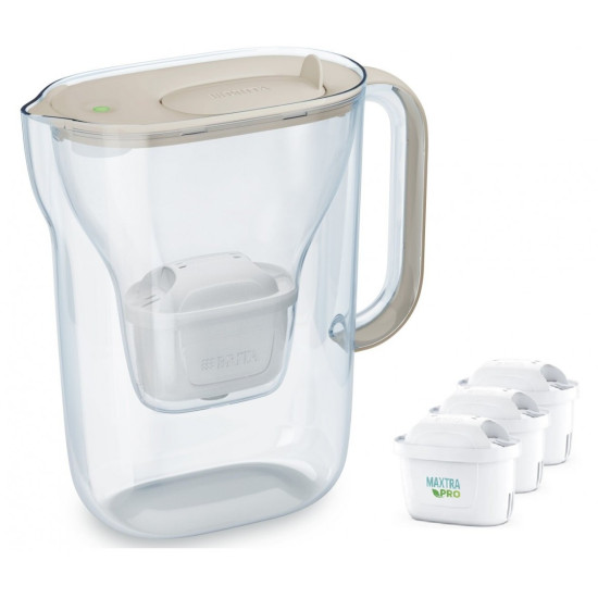 Dzbanek filtrujący Style Essential 2.4l + 3 wkłady, piaskowy