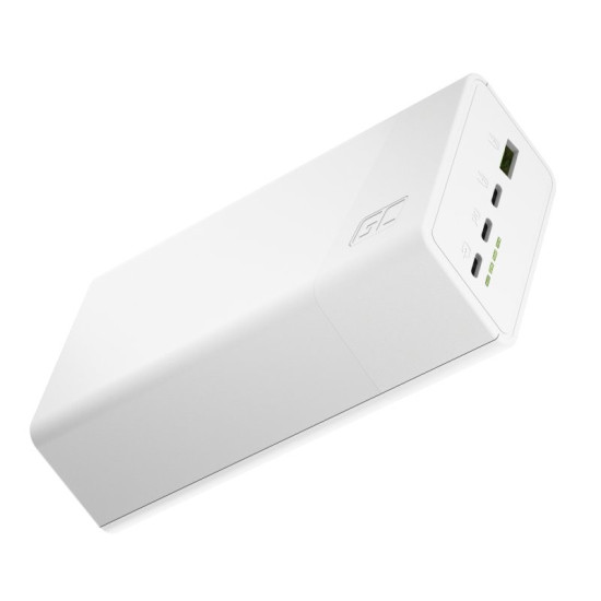 Powerbank 30 000mAh, 22.5W, 4 porty, biały