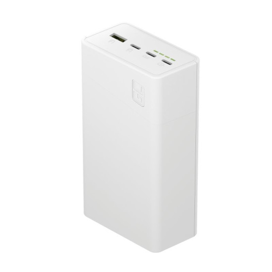 Powerbank 30 000mAh, 22.5W, 4 porty, biały