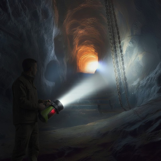 Latarka akumulatorowa 3w1 szperacz LED USB MCE345 