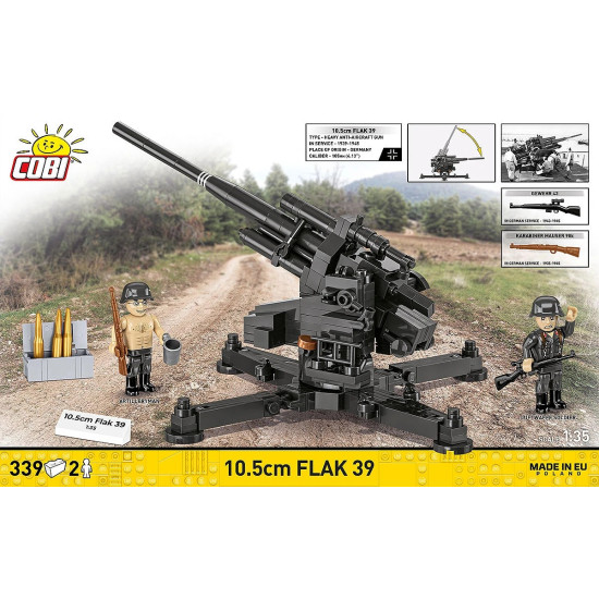 Klocki 10,5 cm Flak 39 339 klocków