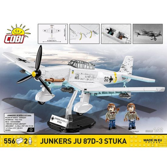 Klocki Junkers JU 87D-3 Stuka 556 klocków