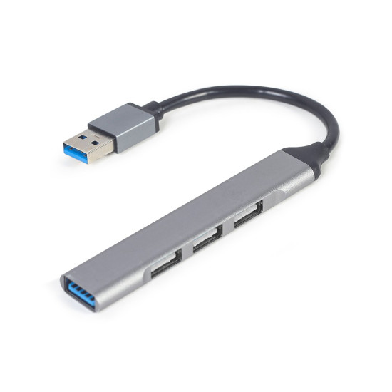 HUB USB 4-Porty (USB3 x 1, USB2 x 3), srebrny 