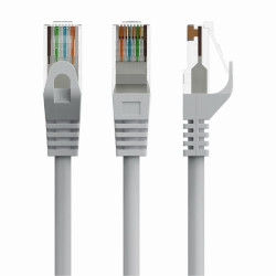 Kabel sieciowy Patch cord Kat.6 UTP 15m szary 