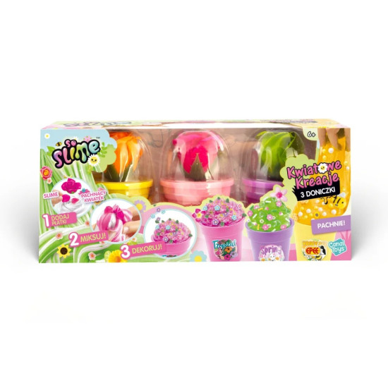 Zestaw kreatywny So Slime Kwiatowe Kreacje 3 doniczki 