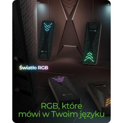 Obudowa dysku IB-1805ML-CU31 NVMe M.2 SSD, RGB oświetlenie