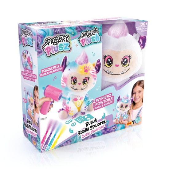 Projekt Plusz - Bubuś Słodki Stworek - Kreatywny zestaw z elektronicznym aerografem