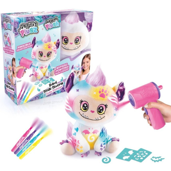 Projekt Plusz - Bubuś Słodki Stworek - Kreatywny zestaw z elektronicznym aerografem