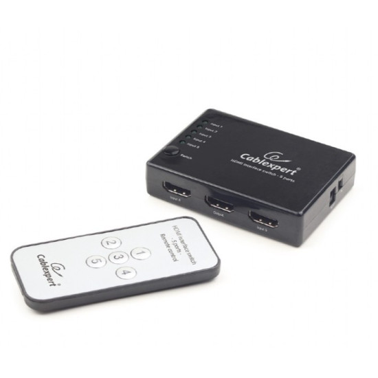 Przełącznik HDMI z pilotem - pięć nadajników jeden      odbiornik