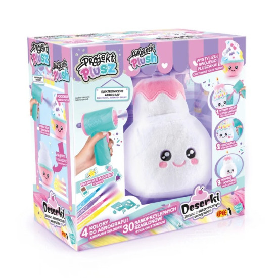 Projekt Plusz Deserki - Kreatywny zestaw z elektronicznym aerografem, Urodzinowy Torcik