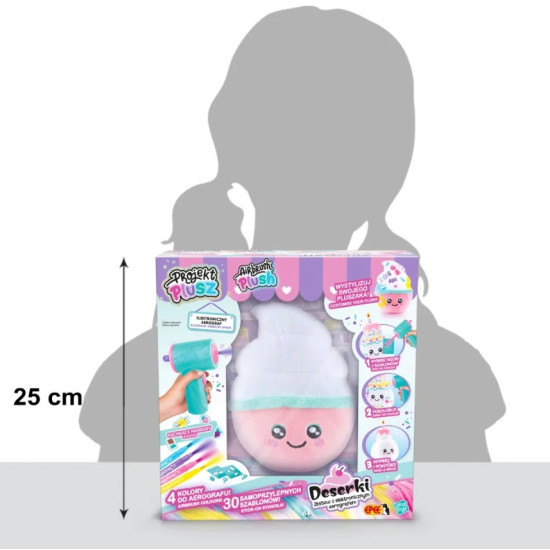 Projekt Plusz Deserki - Kreatywny zestaw z elektronicznym aerografem, Słodka Babeczka
