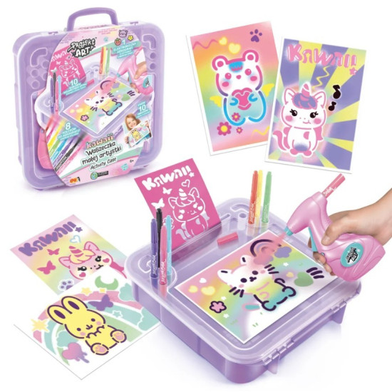 Projekt Art - Walizeczka małej artystki Kawaii - Kreatywny zestaw z elektronicznym aerografem