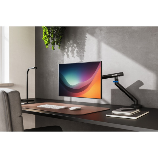 Ramię biurkowe pojedyncze z zaciskiem i sprężyną mechaniczną 1x LCD max. 35