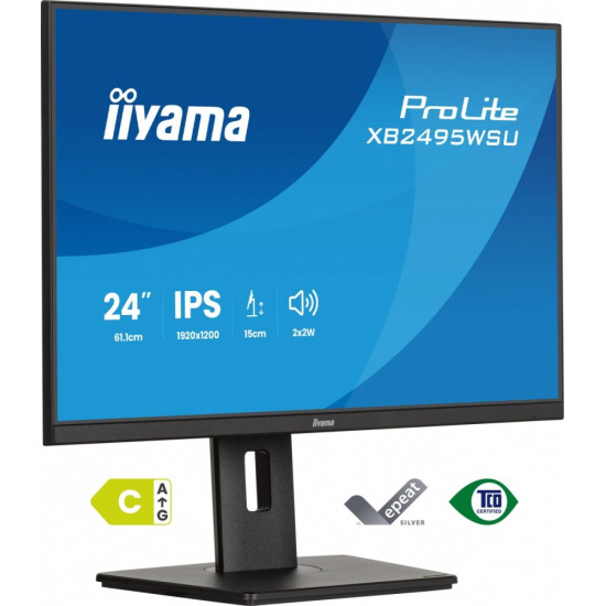 Monitor 24 cale XB2495WSU-B1  IPS,16:10,350cd,4ms,HDMI, 100Hz,1500:1, 4xUSB,2x2W,HAS150 (PIVOT) 