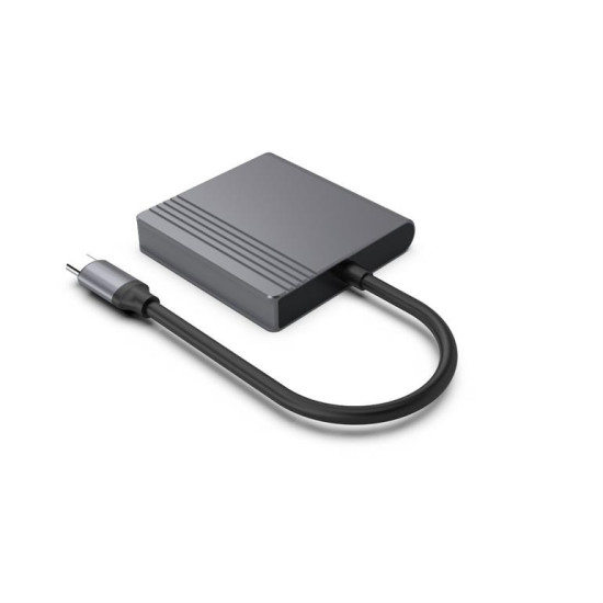 Adapter USB-C do HDMI + DP, 4K 60Hz, czarny 
