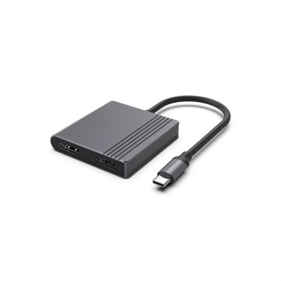 Adapter USB-C do HDMI + DP, 4K 60Hz, czarny 