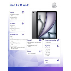 iPad Air 11 cali WiFi 128GB Gwiezdna szarość