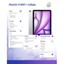 iPad Air 11 cali WiFi + Cellular 256GB Fioletowy