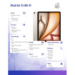 iPad Air 13 Wi-Fi 256GB Księżycowa poświata