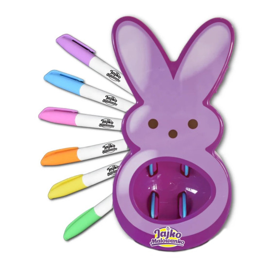 Zestaw kreatywny Jajko Malowanko Królik do malowania jajek fioletowy