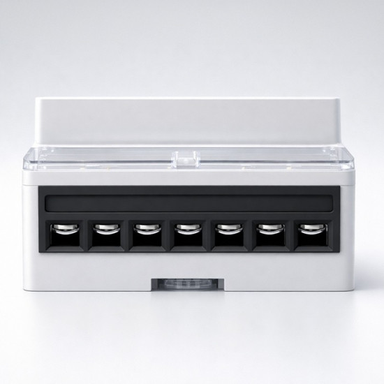 Trójfazowy elektroniczny licznik | miernik zużycia energii na szynę DIN | 400V | 100A | LCD | LED | 7P 