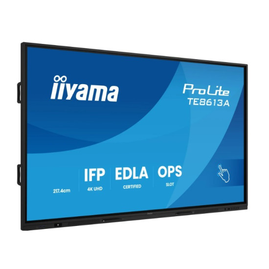 Monitor interaktywny 86 cali TE8613A-B2AG INFRARED,40pkt,IPS,4K,7H,500cd/m2,      WiFi,USB, ANDROID 14, Google EDLA,2x20W, UCHWYT ŚCIENNY 