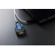 Kabel adapter USB 2.0 do RS232 (DB9) | Chipset FTDI (FT232RNL) | PVC, transparentny | Mocowanie na śruby | 1.8m