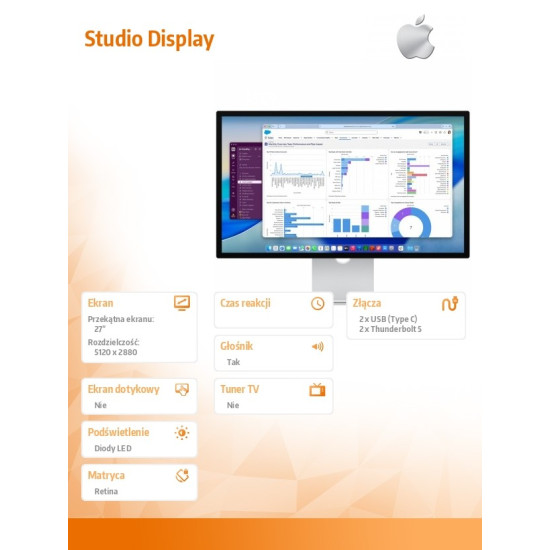 Studio Display - Standard Glass - Uchwyt mocujący VESA. Bez podstawki
