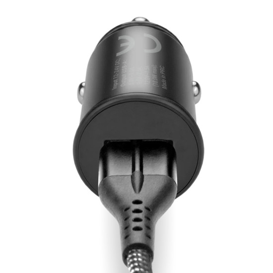 Ładowarka samochodowa CC-15QC QC3.0 18W 1XUSB + kabel USB-C 1m