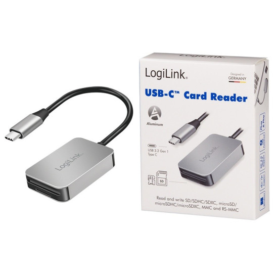 Czytnik kart USB3.2 Gen 1, SD/microSD, USB-C 